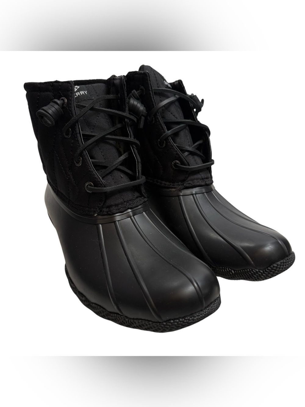 Sperry Women's Black Lace-Up Waterproof Winter Boots NWOT $110